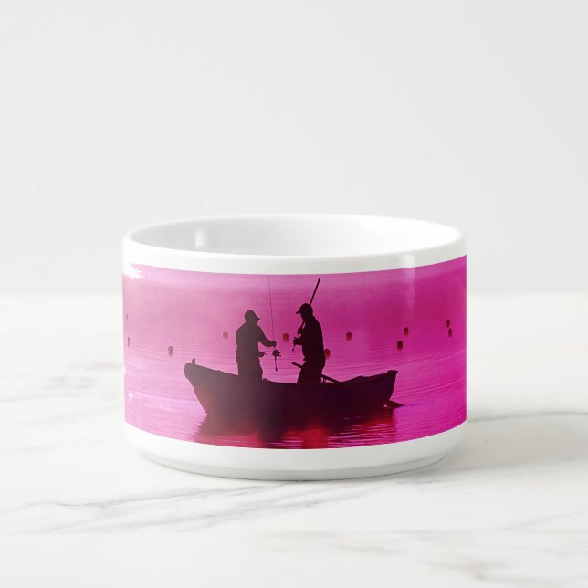 Fishing Image Chili, Soup or Beverage Mug - Bowl (Center)