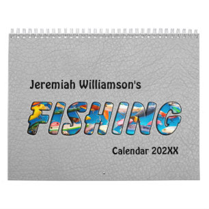 Fishing Images and Text on each page Calendar