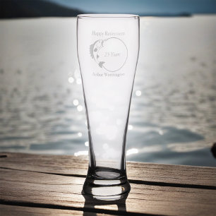 Fishing In Retirement Personalized Pilsner Glass