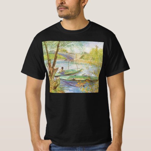 Fishing in Spring Pont de Clichy Vincent van Gogh T_Shirt