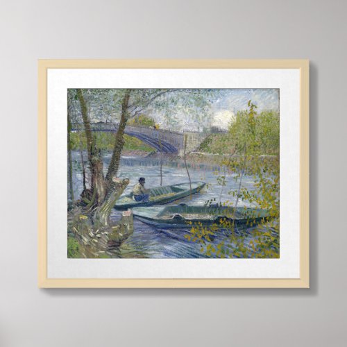 Fishing in Spring  Vincent Van Gogh Framed Art