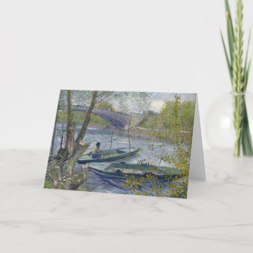 Fishing in Spring  Vincent Van Gogh Postcard