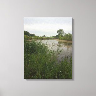 Fishing in the country Stretched Canvas Print