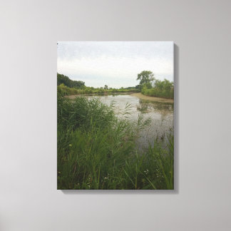 Fishing in the country Stretched Canvas Print