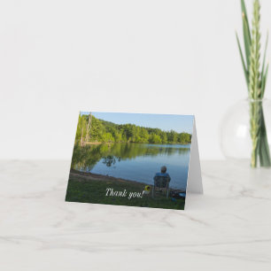 Fishing In The Morning Letterpress Thank You Card