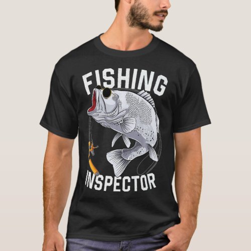 Fishing Inspector Largemouth Bass Fisherman Father T_Shirt