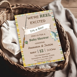Fishing Invitation Boy Baby Shower Invitation