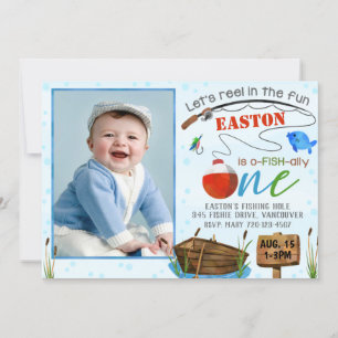 Fishing Invitation Boy Birthday Party Fish Invite