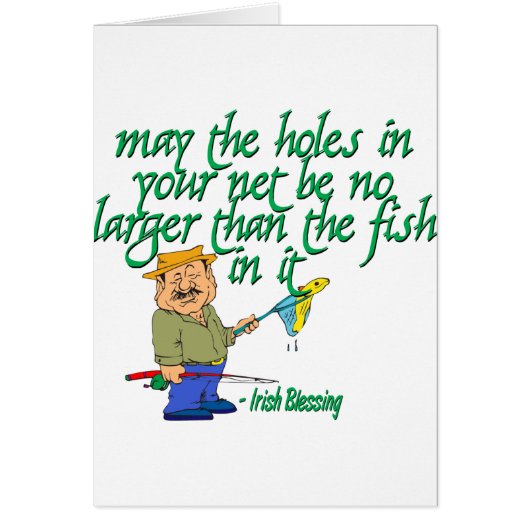 Fishing Irish Blessing Cards (Front)