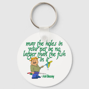 Fishing Irish Blessing Keychain