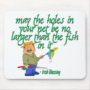 Fishing Irish Blessing Mouse Pad