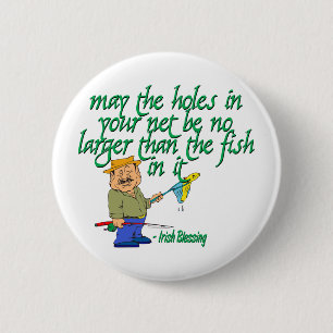 Fishing Irish Blessing Pinback Button