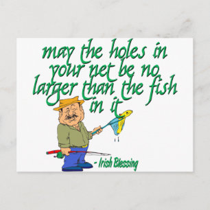 Fishing Irish Blessing Postcard