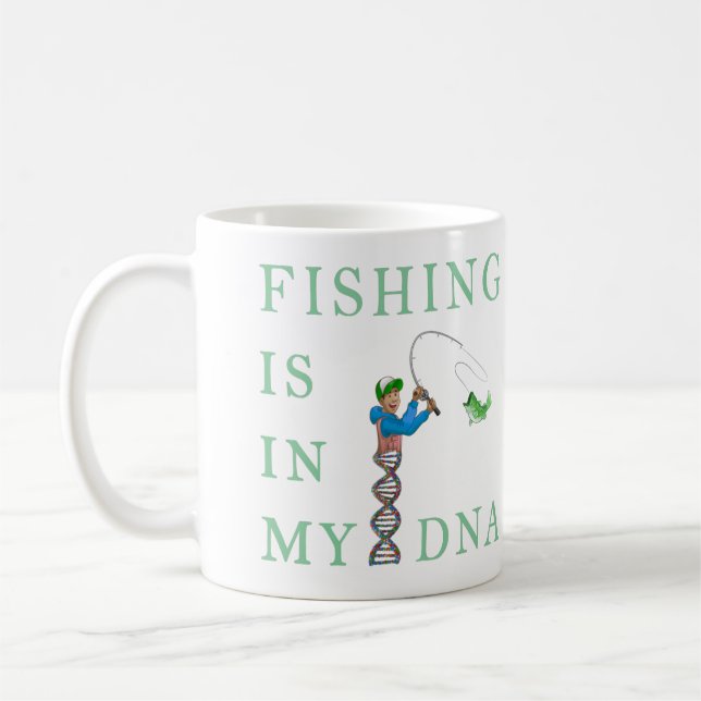 Fishing is in my DNA Coffee Mug (Left)
