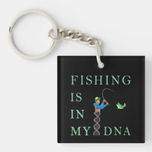 Fishing is in my DNA Keychain