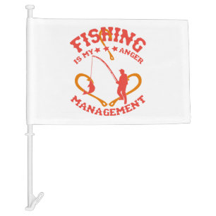 Fishing is my Anger Management Car Flag