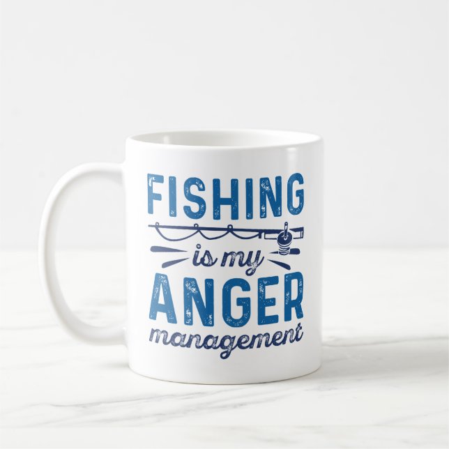 Fishing Is My Anger Management Coffee Mug (Left)