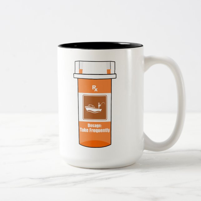 Fishing Is My Drug Two-Tone Coffee Mug (Right)