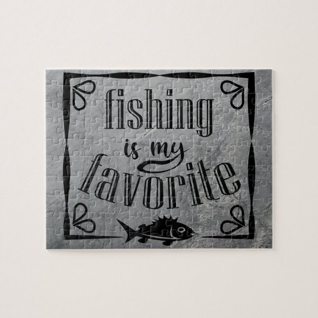 Fishing is my favorite quote  jigsaw puzzle (Horizontal)
