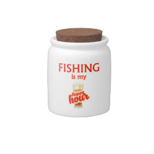 Fishing Is My Happy Hour Candy Jar