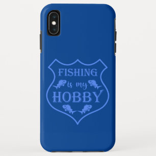 Fishing is my hobby shield quote on crest iPhone XS max case