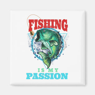 Fishing is my Passion, Vintage Fishing Magnet