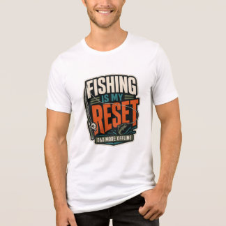 Fishing Is My Reset Dad Mode Offline Funny Fisherm Tri-Blend Shirt