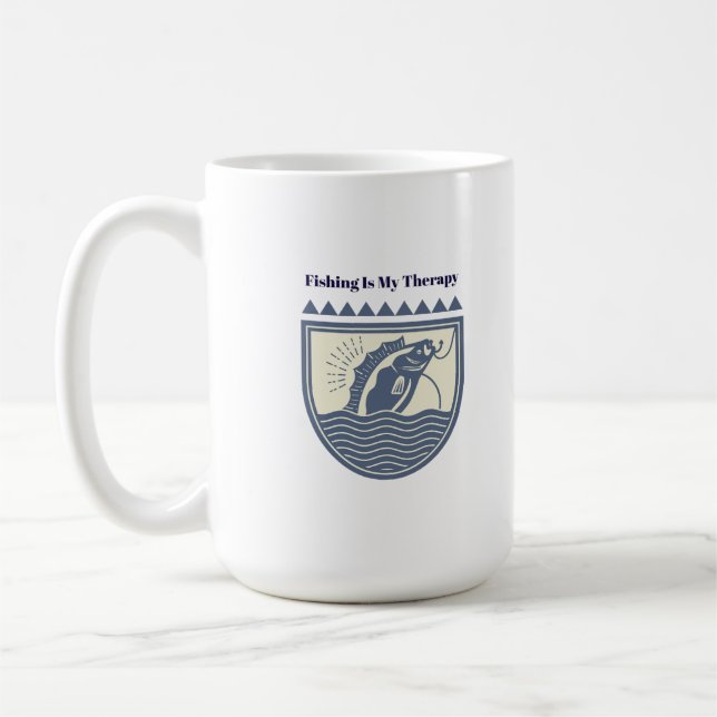 Fishing is My Therapy Coffee Mug (Left)