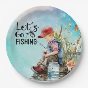 Fishing is my therapy paper plates