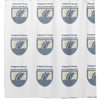 Fishing is My Therapy Shower Curtain