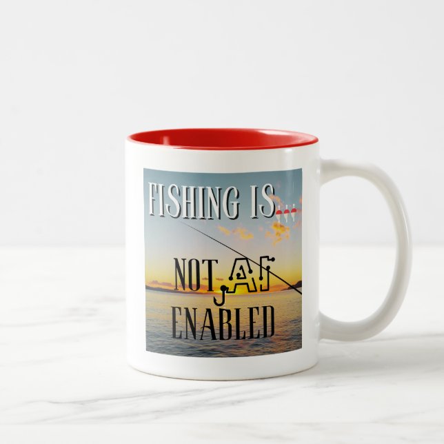 Fishing Is... Not Artificial Intelligence Enabled Two-Tone Coffee Mug (Right)