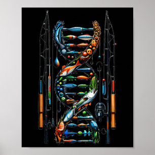 Fishing Its In My Dna B Fish Fisherman Men Women B Poster