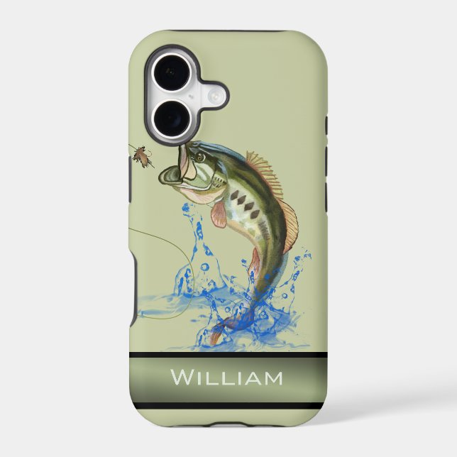 Fishing Jumping Fish Name Iphone Case (Back)