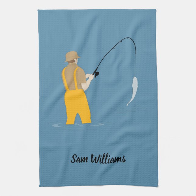 Fishing Kitchen Towel (Vertical)