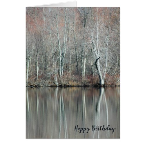 Fishing Lake Autumn Reflections Birthday