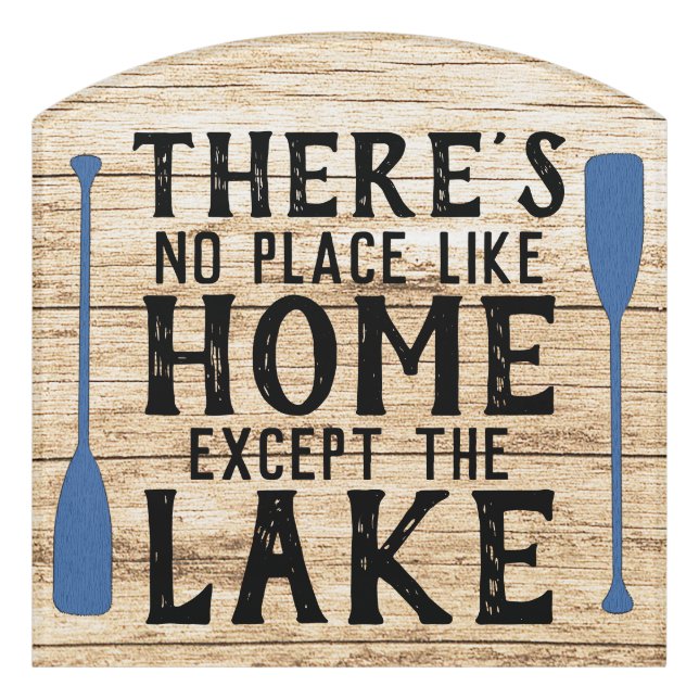 Fishing Lake Home Door Sign (Contour Front)