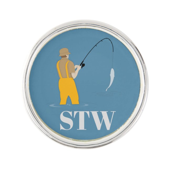 Fishing Lapel Pin (Front)
