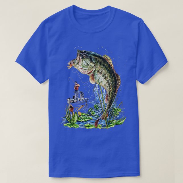 Fishing   Large Mouth Bass Fish  T-Shirt (Design Front)