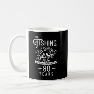 Fishing Legend 80 Years Old Birthday Gift for Fish Coffee Mug