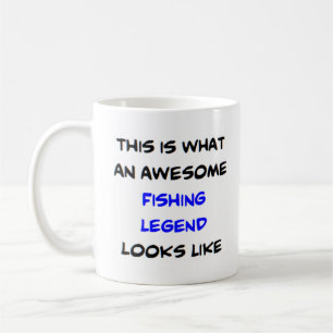fishing legend, awesome coffee mug