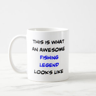 fishing legend, awesome coffee mug