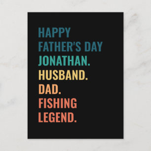 Fishing Legend Personalized Husband Father's Day Holiday Postcard