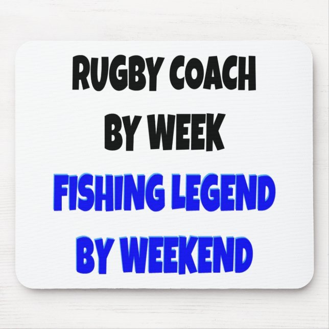 Fishing Legend Rugby Coach Mouse Pad (Front)