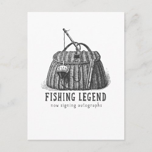 Fishing Legend Vintage Tackle Box Postcard