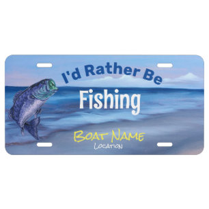 Fishing License Plate