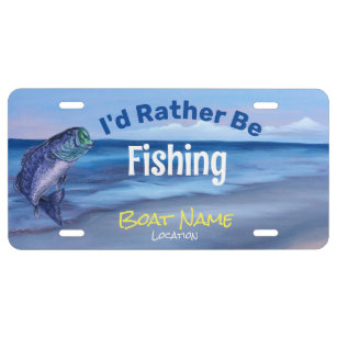 I'd Rather Be Fishing License Plate Frame - $22.95 : AQUALARM, Warning  Systems For Land And Sea