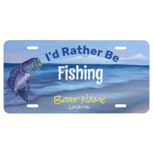 Fishing License Plate