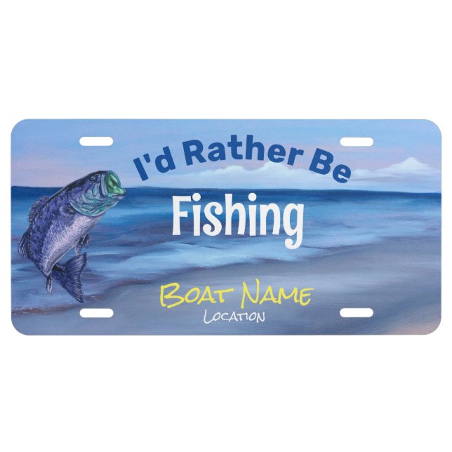 Fishing License Plate (Front)