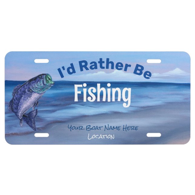 Fishing License Plate (Front)