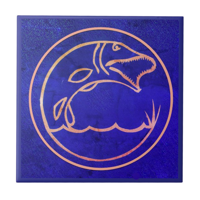 Fishing Lodge Ceramic Tile (Front)